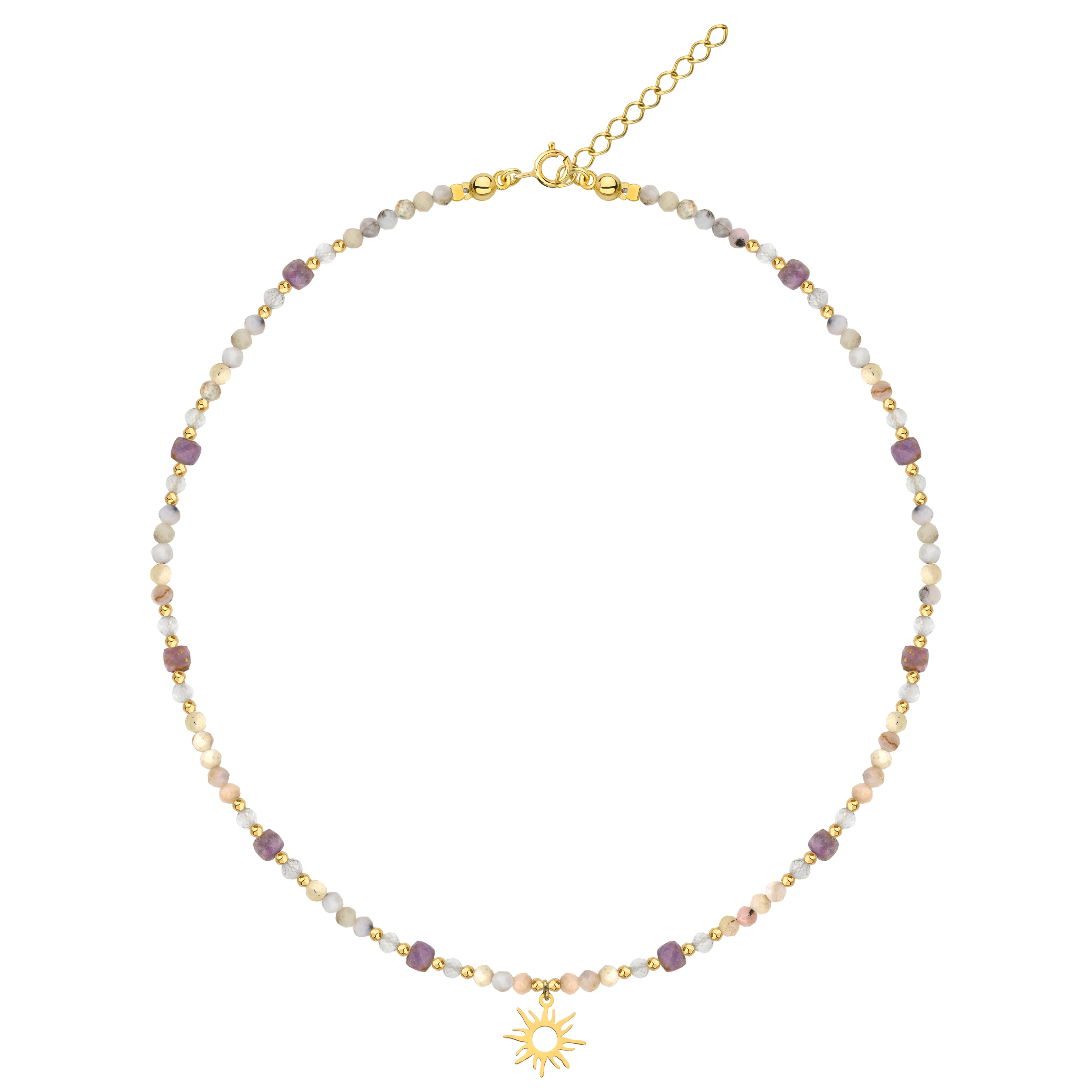 Naszyjnik srebrny złocony Rosa